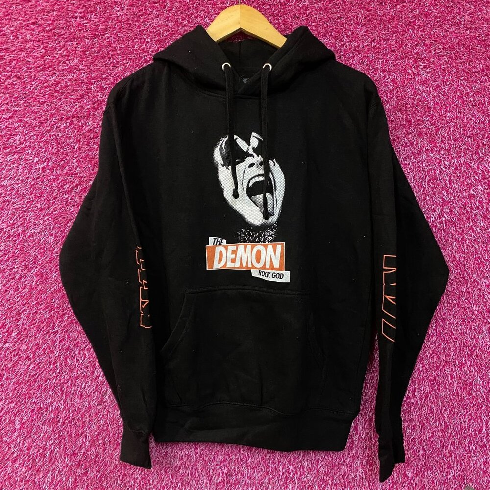 Kiss The Demon Rock God Rock Band Hoodie Small